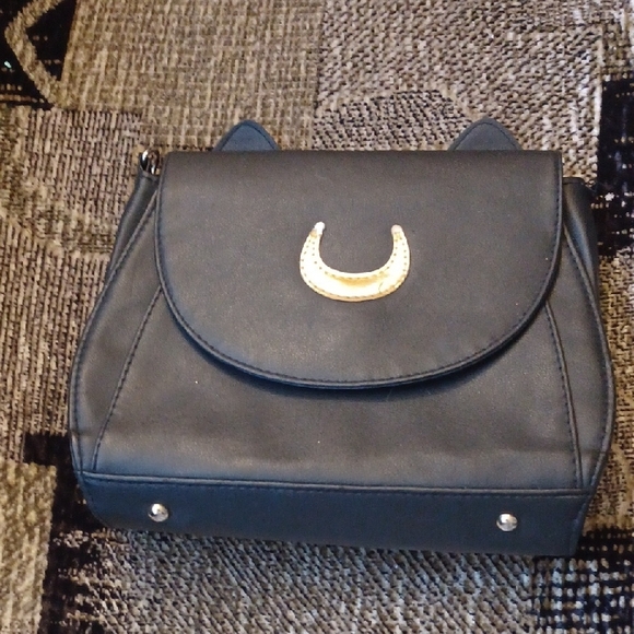 Handbags - 4/$40 "Luna" Black Clutch with Gold Accent